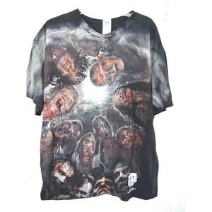 The Walking Dead 2015 AOP Zombie Horror Movie TV All Over Print T Shirt Size 2XL
